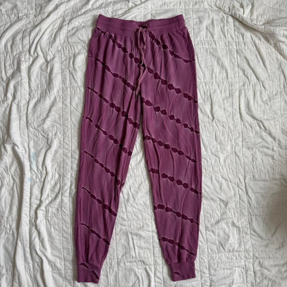 Splendid sz xs Purple tie dye jogger pants viscose soft comfy lounge - Picture 2 of 8